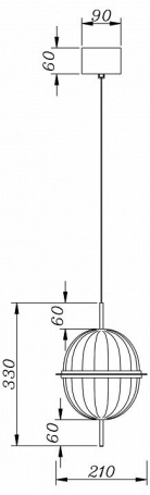 Подвесной светильник Whisper FR6184PL-L17BS