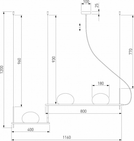 Подвесной светильник Eurosvet Stair 70145/3 белый