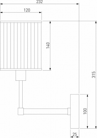 Бра Eurosvet Inari 60144/1 золото