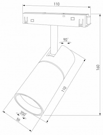 Трековый светодиодный светильник Elektrostandard Slim Magnetic 85011/01 a067378