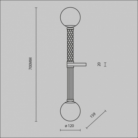 Бра Teatro MOD287WL-02BS
