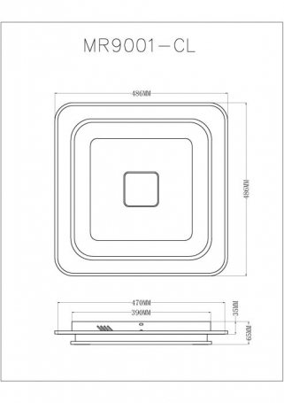 Потолочный светильник Button MR9001-CL