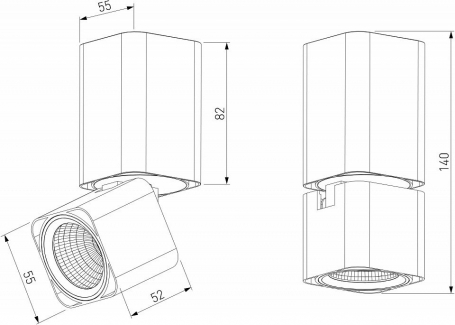 Потолочный светодиодный светильник Elektrostandard Cubus 25043/LED 10W 4000K белый a063681