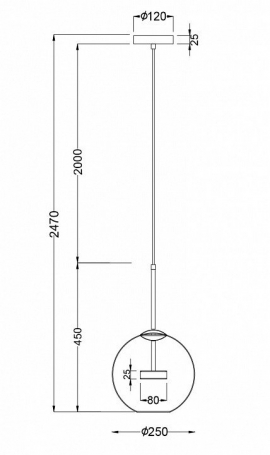 Подвесной светодиодный светильник Maytoni Cometa MOD055PL-L12G3K