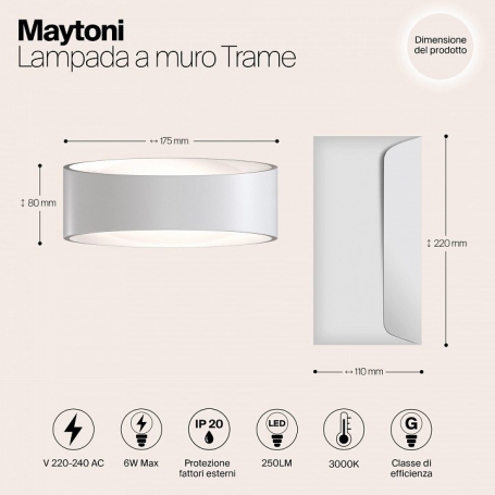 Настенный светодиодный светильник Maytoni Trame C806WL-L5W