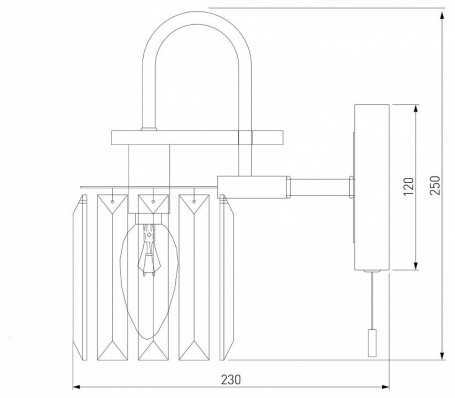 Бра Eurosvet Tenia 70090/1 черный