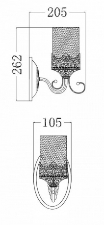 Бра Freya Sherborne FR2563-WL-01-BZ