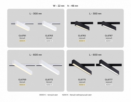 Трековый светильник Track System GL6772