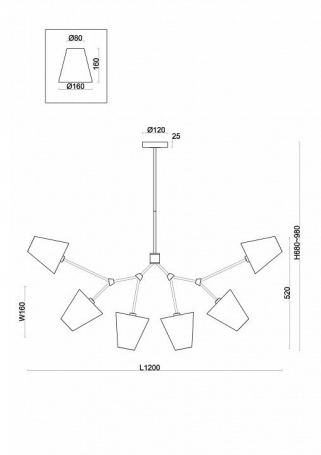 Потолочная люстра Hats FR5370CL-06B