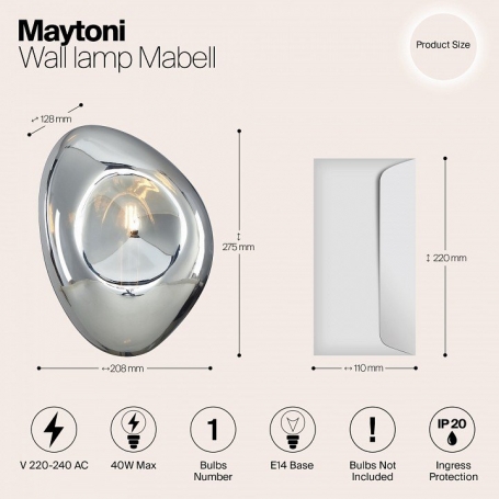 Настенный светильник Maytoni Mabell MOD306WL-01CH