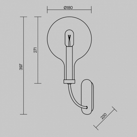 Бра Status MOD333WL-01B