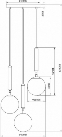 Подвесная люстра Moderli Host V2851-3P