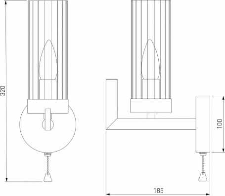 Бра Eurosvet Arganie 60133/1 латунь
