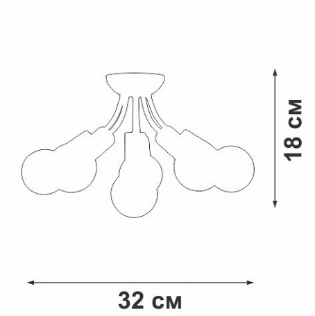 Потолочная люстра Vitaluce V3927-0/6PL