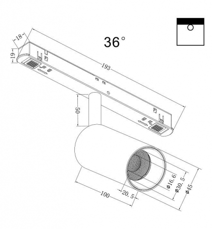 Трековый светильник Maytoni Focus LED TR032-4-5W3K-M-DS-B