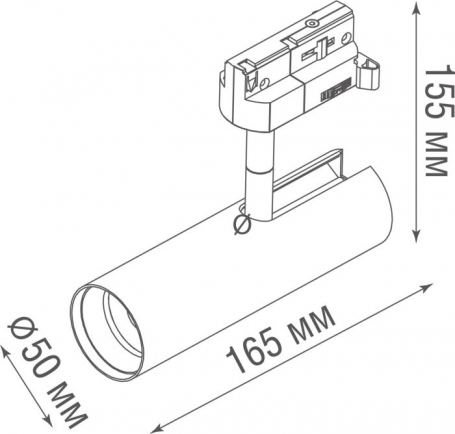 Трековый светильник Hubble DL18866/10W Track W Dim