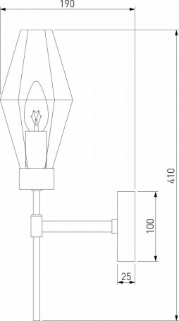 Бра Eurosvet Prism 60143/1 хром