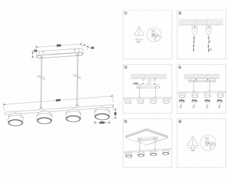 Подвесной светильник Ambrella light Techno Spot Techno TN71037