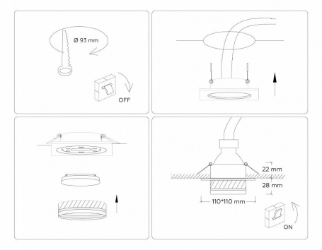 Встраиваемый светильник Ambrella light Techno Spot GX53 Acrylic tech TN5222