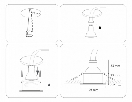 Встраиваемый светильник Ambrella light Techno Spot IP Protect TN111