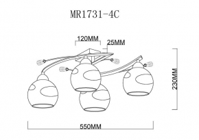 Потолочная люстра MyFar Stella MR1731-4C