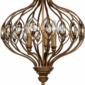 Подвесная люстра Crystal Lux Evita SP63 Gold/Transparent