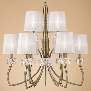 Подвесная люстра Mantra Loewe Antique Brass 4730
