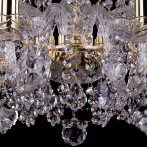 Подвесная люстра Bohemia Ivele Crystal 1308 1308/10/240 G Cl/Clear-Blue/H-1H