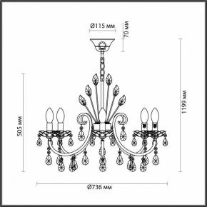 Подвесной светильник Vele Luce Viola VL4164P03