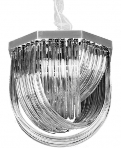 Подвесная люстра DeLight Collection Murano Glass A001-400 L4 silver/smoky gray