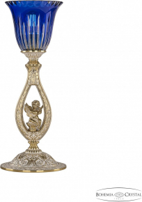Интерьерная настольная лампа Bohemia Ivele Crystal Florence 71400L/15 GW P2 Clear-Blue/H-1K FA1S