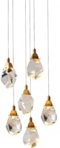 Подвесной светильник Crystal rock II 9701P/6R brass