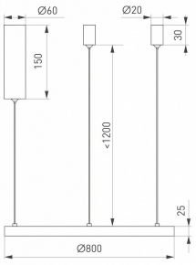 Подвесной светильник Arlight SP-POLO SP-POLO-R85P Black (1-3)