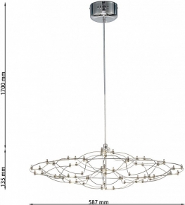 Бра Crystal Lux GARDEN AP-PL3 D400 GOLD