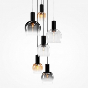 Потолочная светодиодная люстра Reluce 03900-0.3-3+3B WH+CR (RGB)
