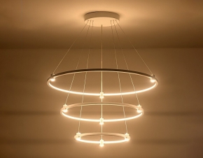 Подвесная люстра Crystal Lux Tadeo SP4 D200 Chrome/Transparente