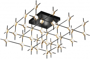 Потолочная люстра Molecular MX18001067-36A black/gold