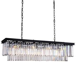 Подвесная люстра 1920s Odeon KR0387P-10C/P black/clear