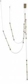 Подвесной светодиодный светильник Indigo Corda 14010/3P Brass V000064L