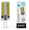 Лампа cветодиодная Gauss G4 5W 4100K прозрачная 18725