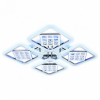 Потолочная светодиодная люстра Ambrella light Ice FA288