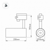 Трековый светодиодный светильник Arlight LGD-Gera-4TR-R90-30W White6000 034373