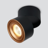 Точечный светильник Elektrostandard Klips DLR031 15W 4200K 3100 черный матовый/золото