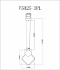 Подвесной светодиодный светильник Moderli Store V5025-3PL