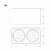 Потолочный светодиодный светильник Arlight SP-Cubus-S195x100-2x8W Warm3000 036057