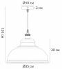 Подвесной светильник Cappello A7039SP-1BK