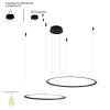 Подвесной светодиодный светильник Crystal Lux Manzana SP53W Led  Black