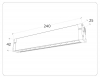 Трековый светодиодный светильник Ambrella Light Track System Magnetic 220V GL1302