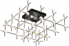 Потолочная люстра Molecular MX18001067-36A black/gold
