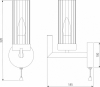 Бра Eurosvet Arganie 60133/1 серебро